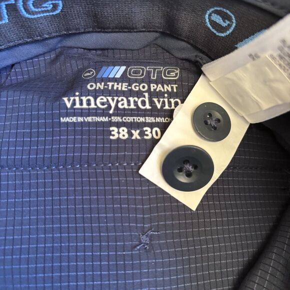Lot 2 Vineyard Vines On The Go OTG Pants Men 38 X 30 Blue and Grey Outdoors Golf - Picture 12 of 16